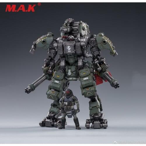 In stock JOY TOY 1/25 Steel Bone H05 army green color Heavy Firepower Mecha Armor Figure Action 23cm Toy collectible