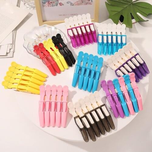 1 Set Plastic Hair Clip Hairdressing Clamps Claw Section Alligator Clips Grip Barbers For Salon Styling Hair Accessories