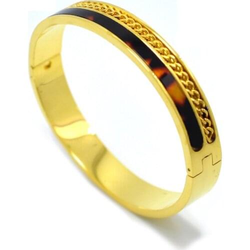 Bohemia Enamel Bangle for Women Rose Gold Color Colorful Resin Lover Lover Cuff Bracelet Jewelry Black Bracelets Bangles