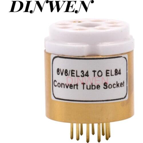 1PC TUBE SOCKET CONVERT ADAPTER Gold Plated 8pin to 9pin EL34 6V6 to EL84 VALVE BASE for Vintage Audio Amplifier DIY Project