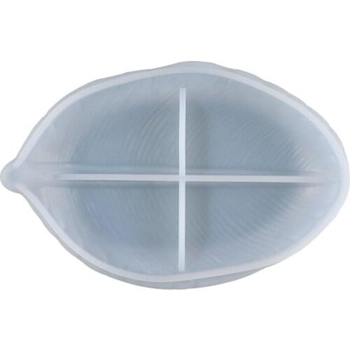 1PC Leaf Shape Storage Tray Silicone Mold Crystal Epoxy Moulds Fruits Plate Ornaments DIY Home Supplies