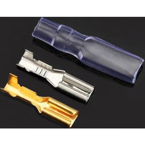 100PCS 2.8 insulated terminal with 0.5/0.8 male insert Sliver color connectors car terminals 0.2-0.75mm2