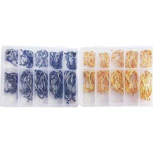 100pcs Fishing Rod Accessories Tool Curve Fishing Hook Set with Barbed Hooks Coated Fish Fly Fly Hooks for Sea Accessories