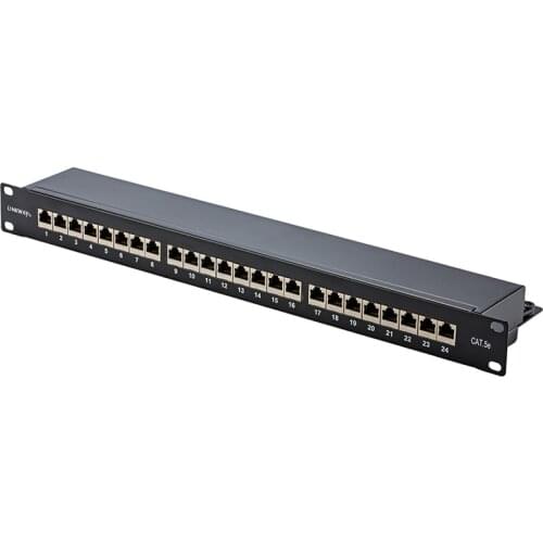 19" 1U 24-port Cat.5e full shielded patch panel - Fluke test acc. to ISO/IEC 11801 - 19" Rack Mount