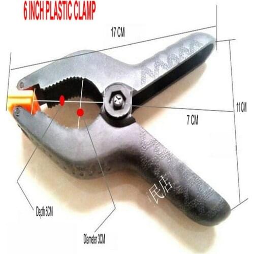 5PC/Lot Big 6 INCH Two-Tone Color Nylon Plastic Spring Clamp, Plastic Spring Clip, Woodworking Clamp With Movable Tips