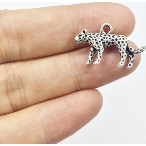 6pcs 15*25mm Pretty Leopard Pendants Charms For Jewelry Making Necklace Bracelet Keychain Diy Women Fashion Accessories Crafts