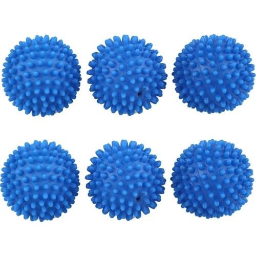6 x Blue Reusable Dryer Balls Fabric Softener Ball