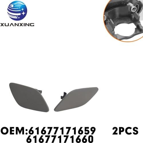 61677171659 61677171660 2PCS Headlight Washer Spray Nozzle Jet Cap Cover Left/ ight Side For BMW 3 Series E92 E93 2005-2010