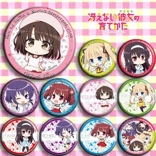 Anime Saekano: How to Raise a Boring Girlfriend Katou Megumi Cosplay Garniture Collect Bag Badge For Backpack Brooch Pin Gifts