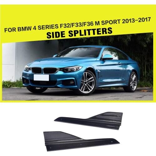 Side Skirts Winglets Splitters for BMW 4 Series F32 F33 F36 435i 440i M Sport Coupe Convertible 2014 - 2018 Carbon Fiber / FRP