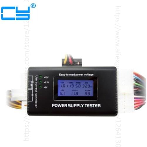 Digital LCD PC Computer PC Power Supply Tester 20/24 Pin 4 PSU SATA HDD ATX BTX ITX SATA HD Power Supply Tester