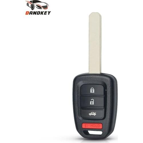 Dandkey 3+1/4 Buttons For Honda 2013-2015 CRV 2013-2017 Accord Civic Remote Car Key Shell Blank Replacement Uncut Key Case Blade