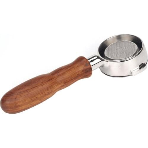 58mm Coffee Machine Filter Holder E61 Bottomless Portafilter with Wooden Handle Dropshipping