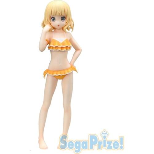 Original SEGA Anime Figure Is the order a rabbit Kirima Syaro Swimsuit Action Figure PVC Model Doll Decoration Toy Birthday Gift