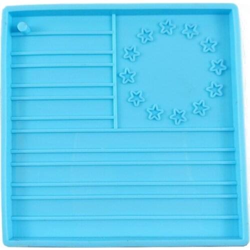 USA Flag Resin Mold American US Flag Keychain Pendant Mold Statue of Liberty Independence Silicone Resin Casting Molds