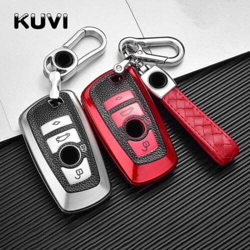 PU Leather Car Remote Key Cover Case Protection Shell Fob For BMW 1 3 5 7 Series F10 F11 F20 F25 F26 F30 118i 320i X3 M3 X4