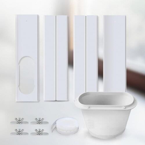 Practical White Window Air Conditioner Vent Kit 15cm Flat Mouth Interface Air Conditioner Window Kit Compact for Home