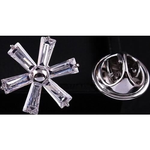 Korean style crystal daisies male brooches, mini lapel pin collar button brooches for ladies