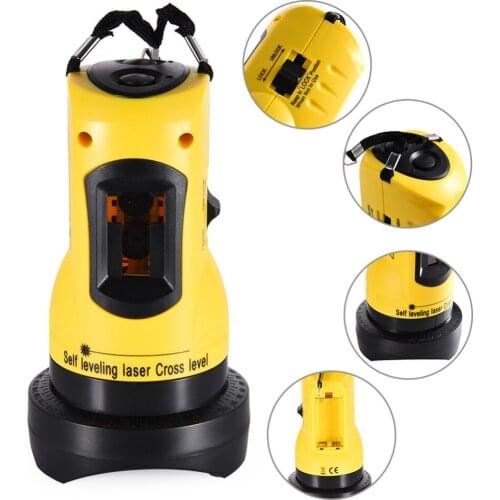 Laser Level 360 Degrees Rotary Slash Functional Self-leveling Hight Adjustable DIY Economic 2 (1V, 1H) Cross Lines Laser Level