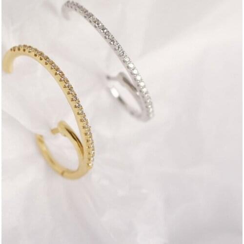 Trendy earrings for women,personality long line Clear Zircon hoop earring,Charming ear buckle,party casual wedding bands jewelry