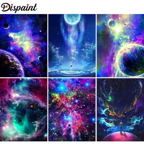 Dispaint Full Square/Round Drill 5D DIY Diamond Painting "Starry Sky" 3D Embroidery Cross Stitch 3D Home Decor Gift