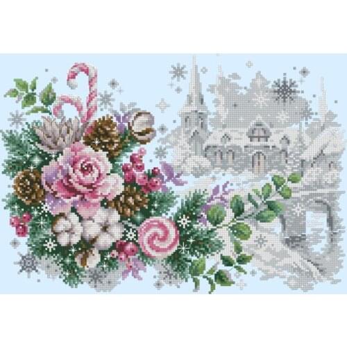 Christmas celebration Cross Stitch Set Cross-stitch Kit Embroidery Needlework Craft Packages Cotton Fabric Floss