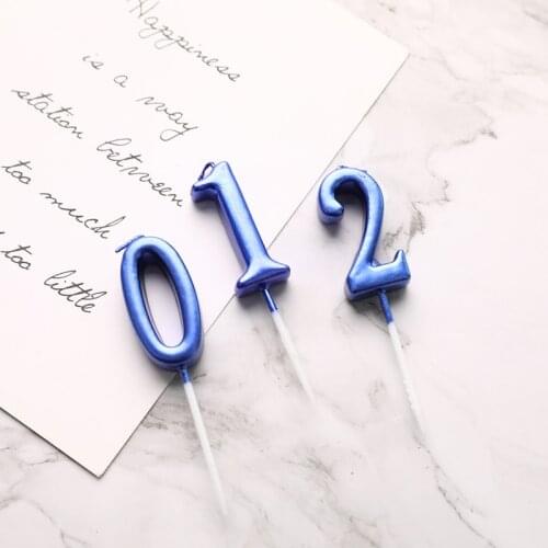 New 1pc Birthday Candles 1 2 3 4 5 6 7 8 9 0 Kids Birthday Candles for Cake Party Supplies Decoration Cake Candles