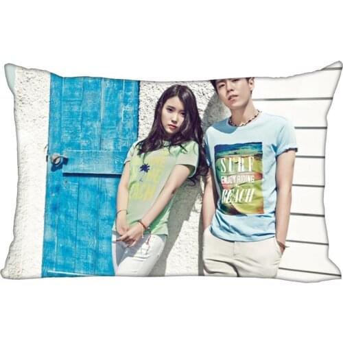 Hot KPOP IU Lee Ji Eun Pillowcase Decorative PillowCover Zipper Pillowcases Satin Custom your image more size