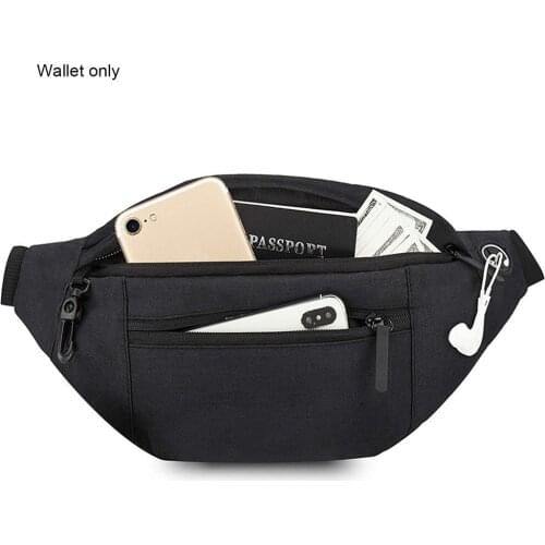 Waist Bag 3 Zip Sports Exercise Travel Running pack Purse Male Casual Large Phone Belt Bag Pouch Phone Bag Fanny Banana Bag
