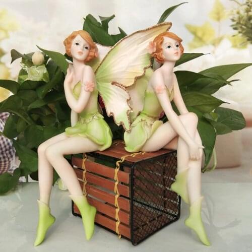 Flower Fairy DIY Figurines Statues Resin Angel Home Decor Miniature Wedding decoration Beautiful Girl Birthday Gifts