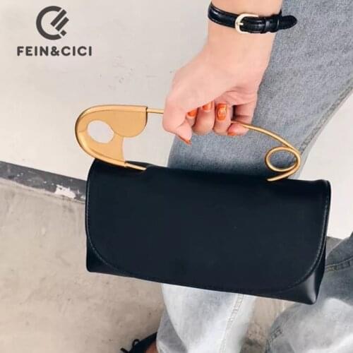 Big large pin tote handbag women design cute messenger crossbody chain flap bag black blue red shoulder bag spring summer new