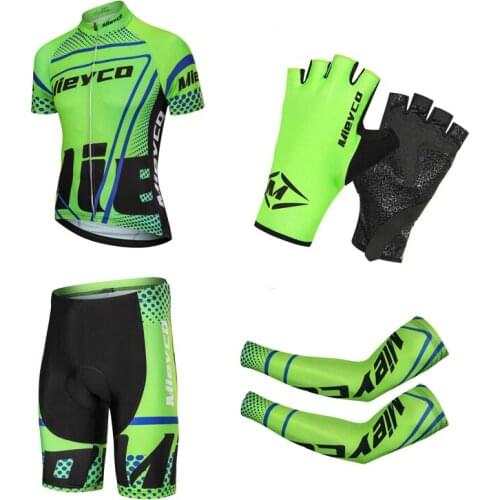 Bicicleta Cycling Set Summer Pro Bicycle Team Racing Jersey MTB Bike Clothing Maillot Sleeves Warmers 4Pcs Suit Ropa Ciclismo