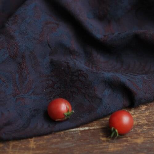 High quality cotton fabric Purple jacquard tissus Top grade dress, shirt, cheongsam clothing patchwork