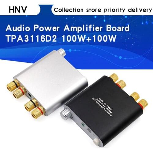 ZK-1002D Bluetooth 5.0 Wireless Stereo Audio Power Amplifier Board TPA3116D2 100W+100W Car AMP Amplificador Home Theater AUX USB