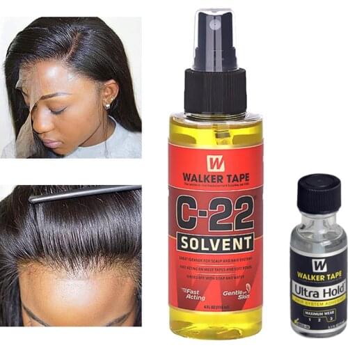 118ml C-22 Hair Solvent Tape Adhesives Remover For Lace Wigs&Toupees For Strong Double Sided Tape And Soft Bonds Wig