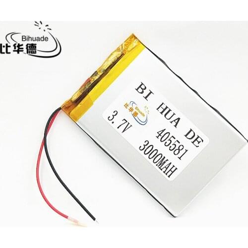 3.7V 3000mAh 405581 Lithium Polymer Li-Po li ion Rechargeable Battery cells For Mp3 MP4 MP5 GPS