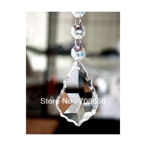 30pcs 38MM HIGH QUALITY CHANDELIER CRYSTAL DROP PENDANT MAPLE LEAF FREE SHIPPING