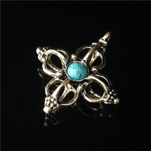 5PCS Tibetan Jewelry Amulet Copper Cross Vajra Charms for Man TBP288