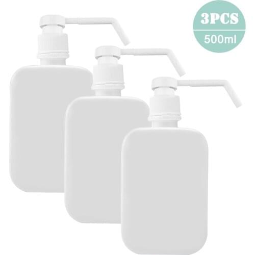 500ml 3pcs Empty Spray Bottles Refillable Container Long Bar Hand Cleanser Sprayer Disinfection Water Alcohol Container Liquid