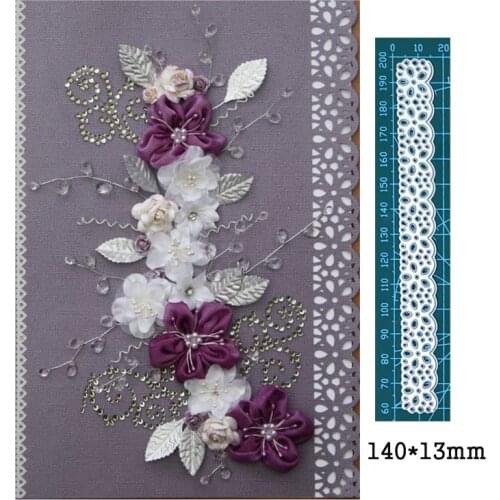 Pretty Etched Lace Flower Frame Metal Cutting Dies For Stamp Scrapbooking Stencils DIY Paper Album Card Decor Embossing 2021 New