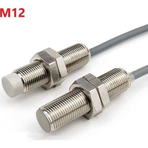 M12 Inductive Sensor Switch with Thread without Thread NPN PNP 3Wires Proximity Switches NO NC 2mm 4mm 6mm 8mm 10mm Distance
