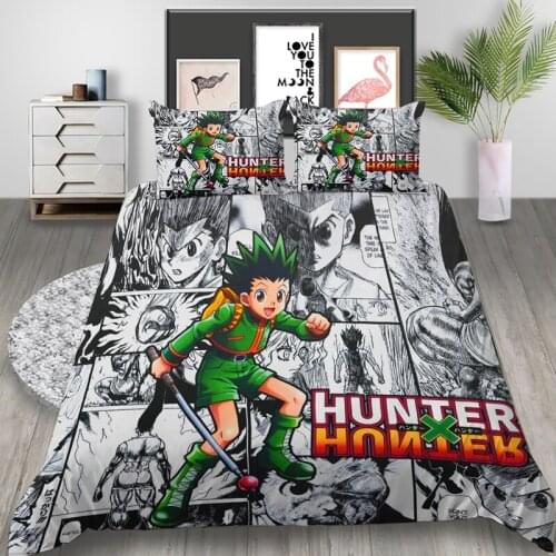 Japan Anime Hunter Hunter 3D Printed Bedding Set Duvet Covers Pillowcases Comforter Bedding Set Bedclothes Bed Linen 03