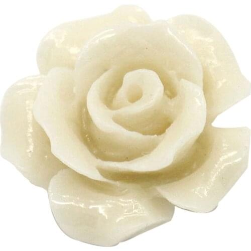 20 PCs Doreen Box Created Coral Spacer Beads Flower Beige Color For DIY Fashion Jewelry Making Findings 13mm x 12mm,Hole: 1mm