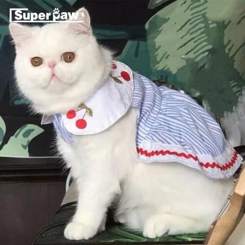 Cute Dog Cat Skirt Dress Pet Shirt Summer French Bulldog Clothing For Small Dogs Shirts Vest Puppy Pug Rabbit Clothes ZZC13