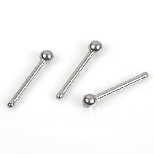 Min. order $10) Free Shipping Body Jewelry 316L Surgical Steel Ball Nose Bone 20 Gauge 0.8*8*2mm Nose Ring