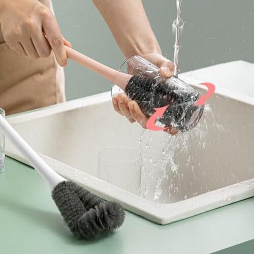 Multifunctional Water Bottle Cleaning Brush Feeder PP Washing Cleaner with Long Handle ALI88