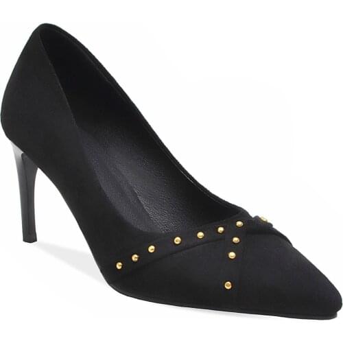 Fashion pointed shoes 19 years of age season product fine with high heels size 43 yards 33 - shallow single shoes wet