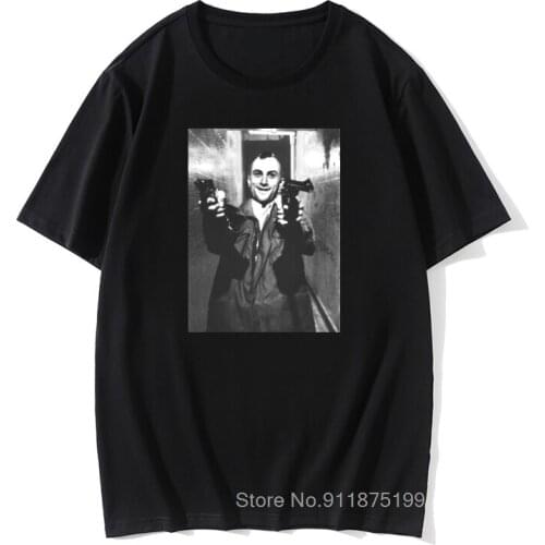 Travis Bickle Taxi Driver Men T Shirts Robert De Niro Movie Plain Tee Shirt Camisas Hombre Adult Tops Tees Oversized