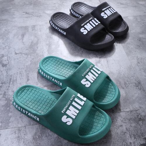 Trend personality slippers mens Korean bath non-slip home fashion couples mens sandals slippers women wear bathroom slippers