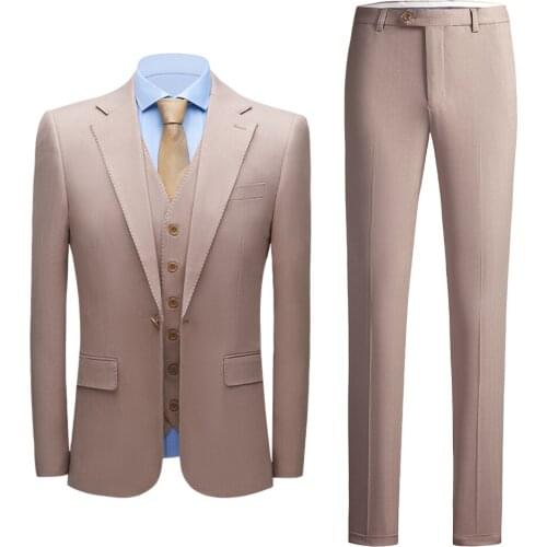 Wonderful Groom Male Wedding Prom Suit Green Slim Fit Tuxedo Men Formal Business Work Wear Suits 3Pcs Set (Jacket+Pants+Vest)